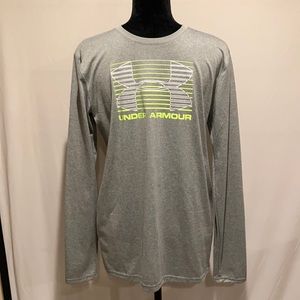 Under Armour Heat Gear Long Sleeve Tee Gray YXL